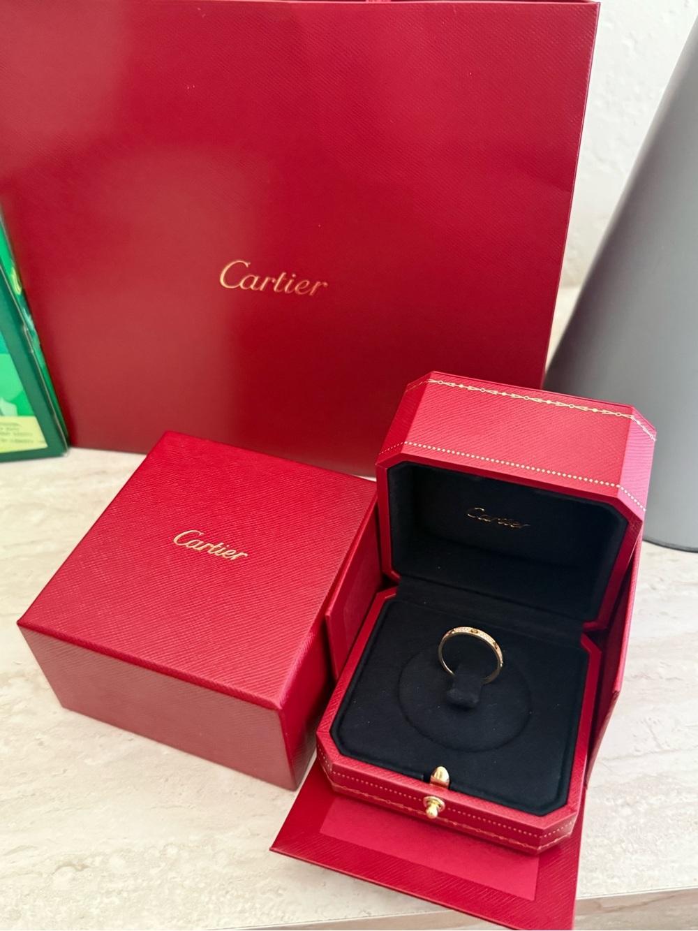 Brand new Cartier Gold Diamond Pavé Love Band - Picture 4 of 15